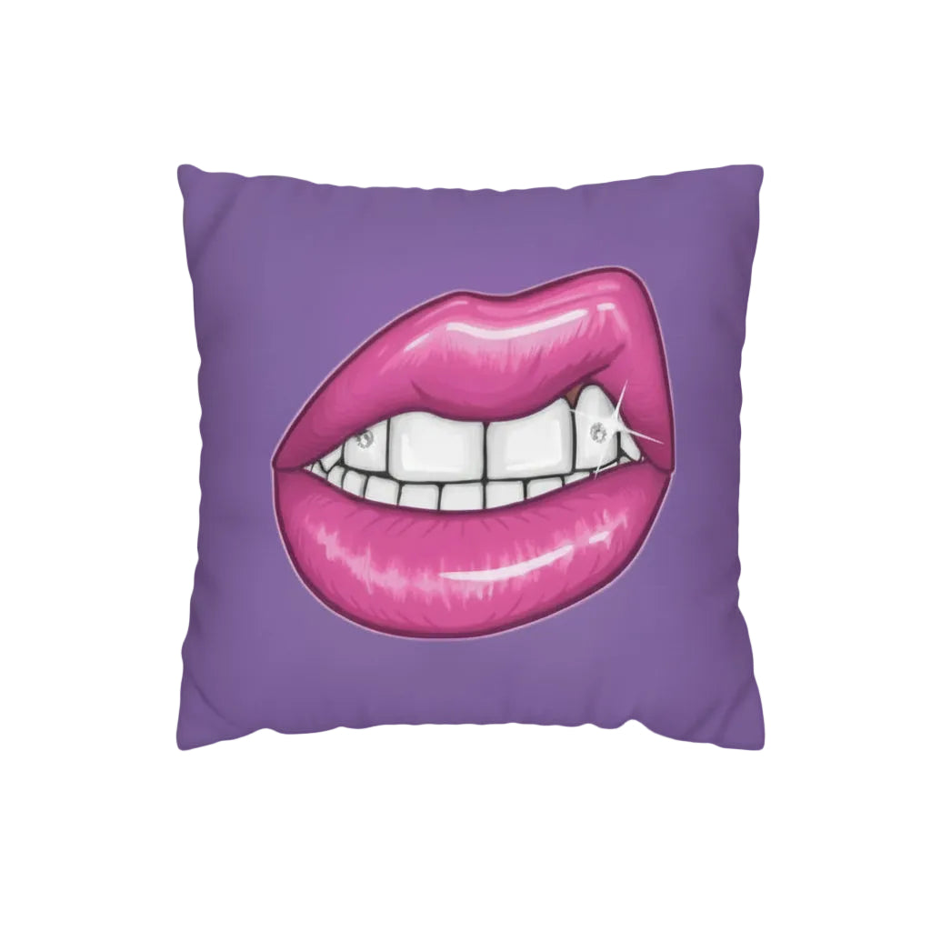 Pink Lip Cushion – Pop Art Aesthetic Pillowcase