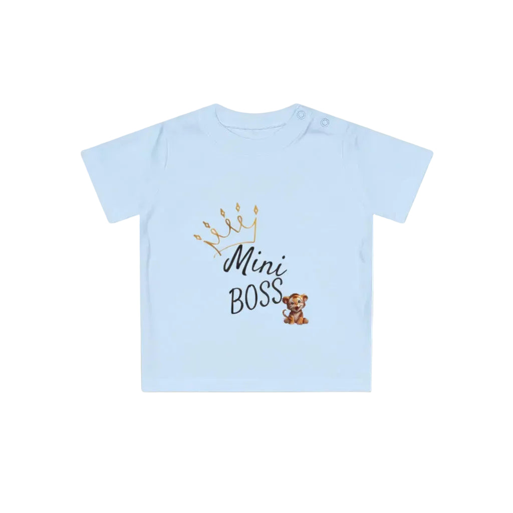 T-shirt Bébé “Mini Boss” – Coton Doux – Cadeau Naissance Original